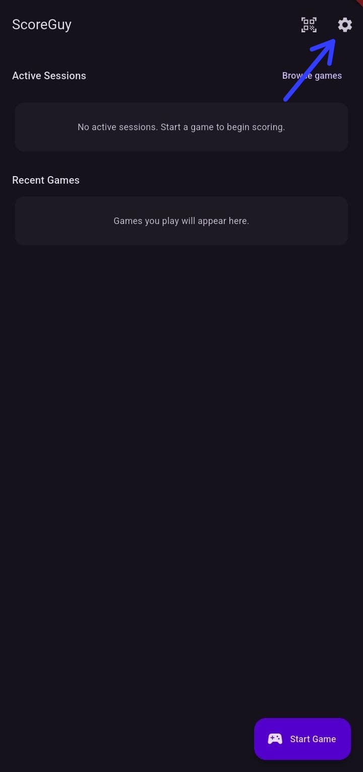 Home screen